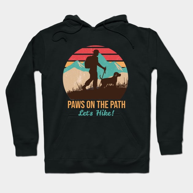 Hiking with a dog Hoodie by Delicious Art